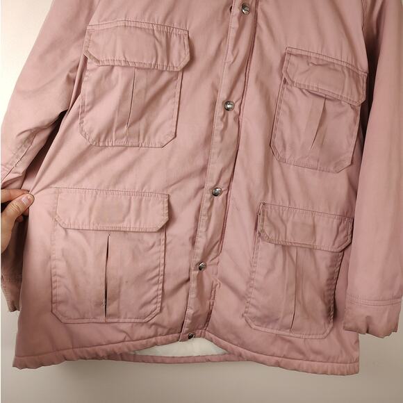 Vintage 90s Woolrich utility barn/chore gorpcore pink coat womens XL - Picture 5 of 9